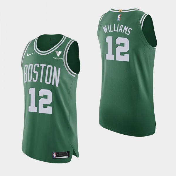 Boston Celtics Grant Williams 2020-21 Icon Authentic Vistaprint Patch Green Jersey