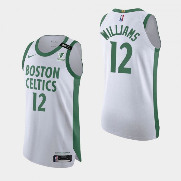 Boston Celtics Grant Williams Tommy K. C. Patch City White Jersey