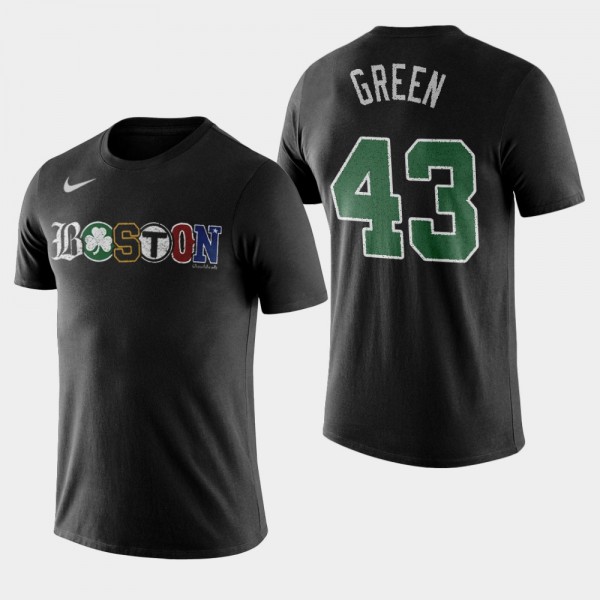 Boston Celtics Javonte Green Townie Pride Lightweight Black T-Shirt
