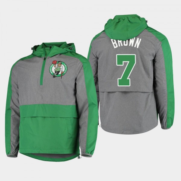 Boston Celtics Jaylen Brown Leadoff Half-Zip Hoodi...