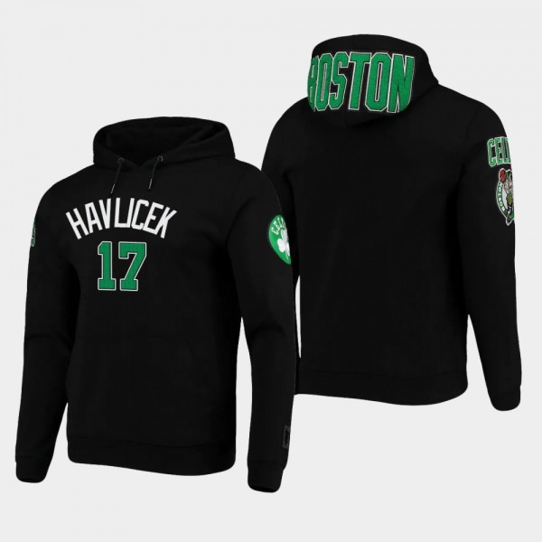 Boston Celtics John Havlicek Pro Standard Pullover Black Hoodie
