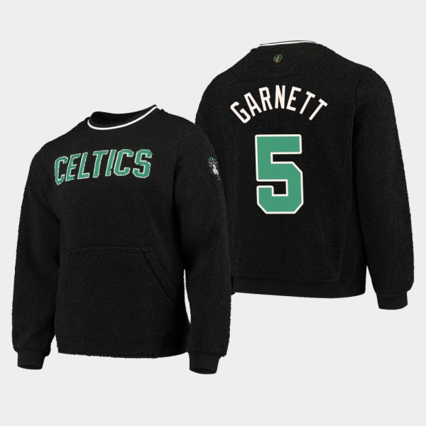 Boston Celtics Kevin Garnett Moto Sherpa Black Swe...