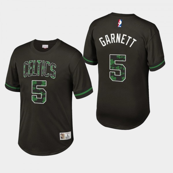 Boston Celtics Kevin Garnett Name & Number Player Black T-Shirt