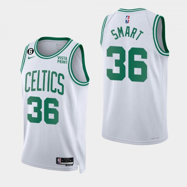 Boston Celtics #36 Marcus Smart White 2022-23 Asso...
