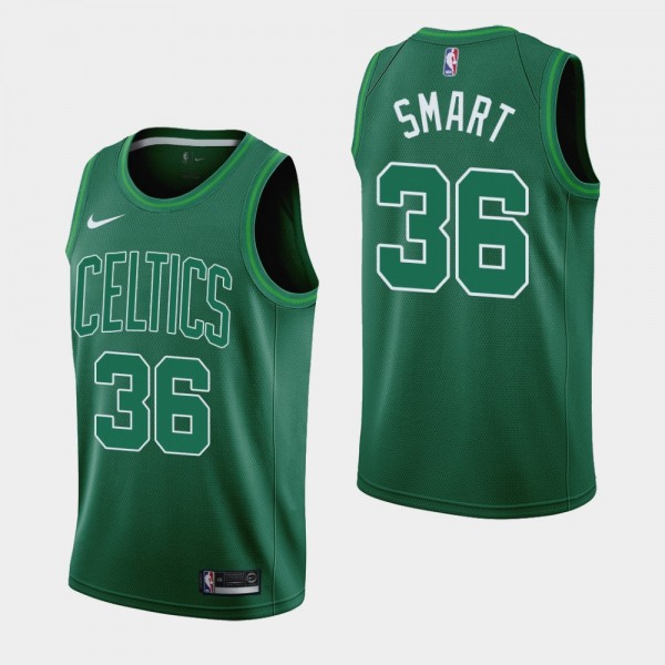Boston Celtics Marcus Smart 2020-21 Earned Green Jersey