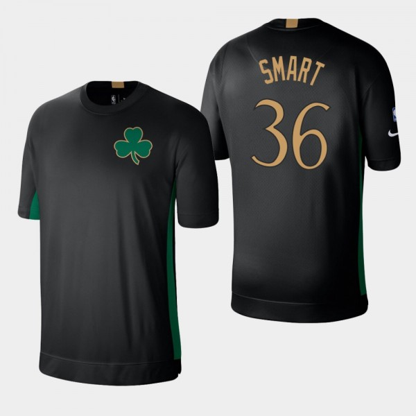 Boston Celtics Marcus Smart City 2.0 Shooting Performance Black Kelly Green T-Shirt