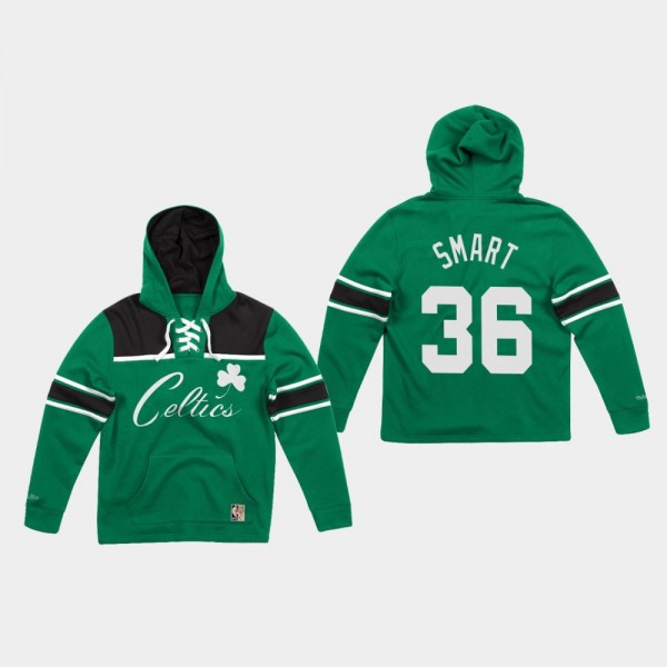 Boston Celtics Marcus Smart Hockey Fleece Green Hoodie