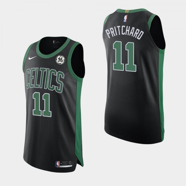 Boston Celtics Payton Pritchard Statement Authentic GE Patch 2020 NBA Draft Black Jersey