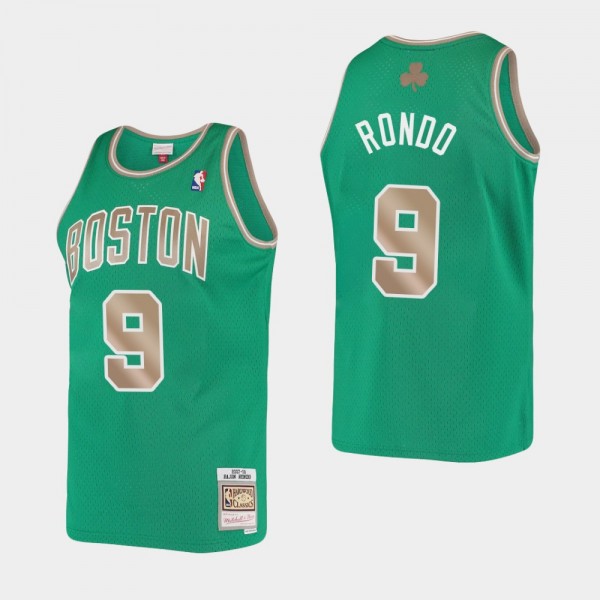 Boston Celtics Rajon Rondo Hardwood Classics Kelly Green Jersey
