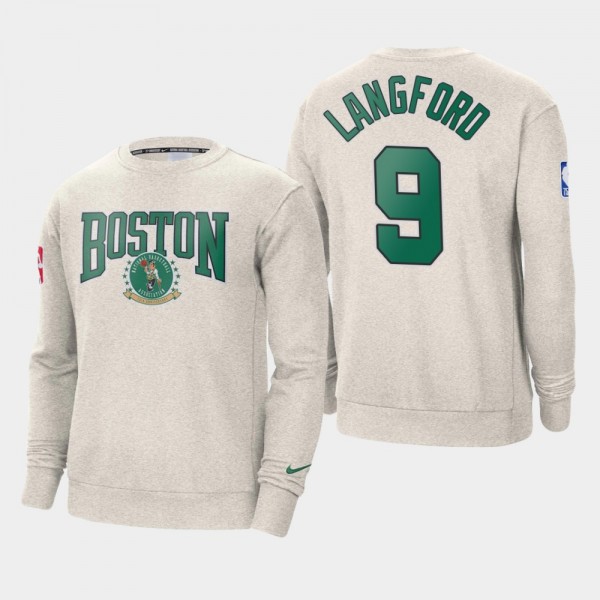 Boston Celtics Romeo Langford 75th Anniversary Courtside Ivy League Oatmeal Sweatshirt Pullover