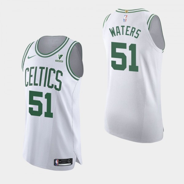 Boston Celtics Tremont Waters 2020-21 Association Authentic Vistaprint Patch White Jersey