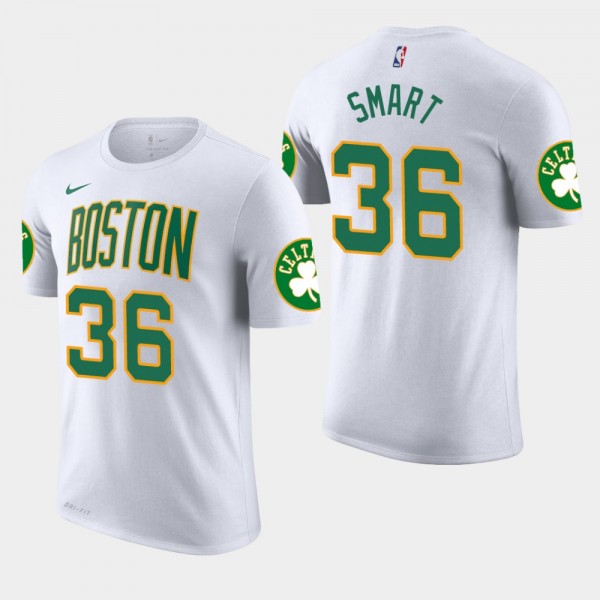 Men Boston Celtics #36 Marcus Smart City Edition N...