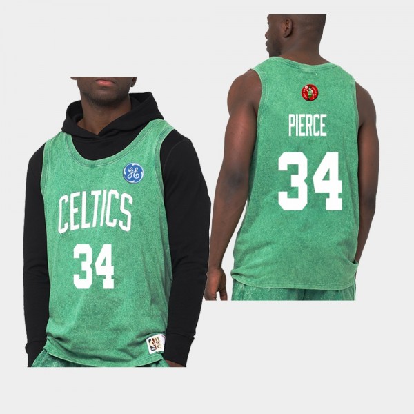 Paul Pierce Boston Celtics 2021 Quintessential Worn Out Tank Top Jersey Green