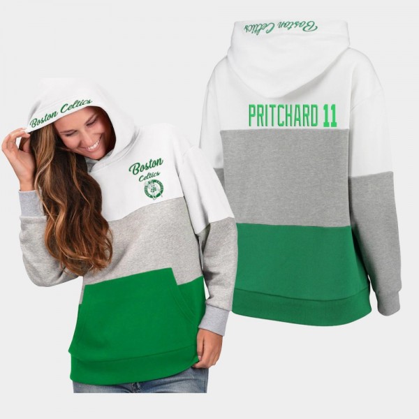 Payton Pritchard Boston Celtics Women's Colorblock Pullover Hoodie Green Gray