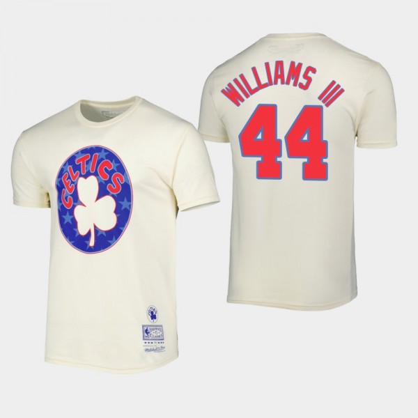 Boston Celtics Robert Williams III Hardwood Classics Cream T-shirt Americana Freedom