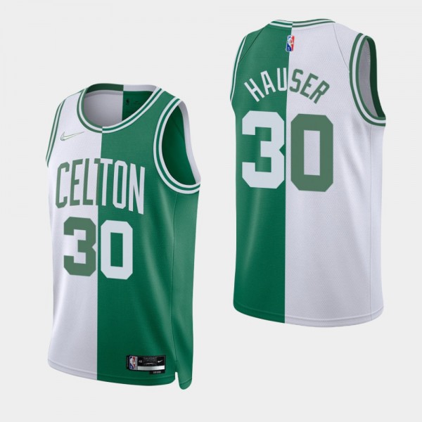 Boston Celtics #30 Sam Hauser NBA 75th Split Editi...