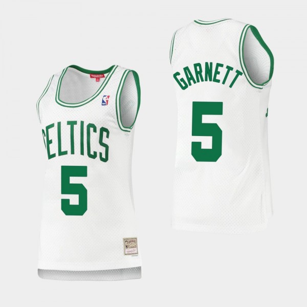 Women's Celtics Kevin Garnett Throwback Jersey Whi...