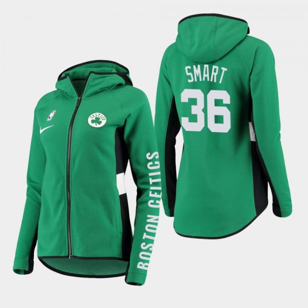 Women's Celtics #36 Marcus Smart Full-Zip Raglan S...