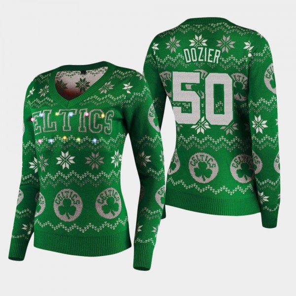 Women's Boston Celtics #50 P.J. Dozier Christmas U...