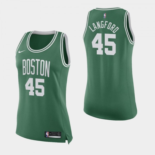 Women's Boston Celtics #45 Romeo Langford Icon Edi...