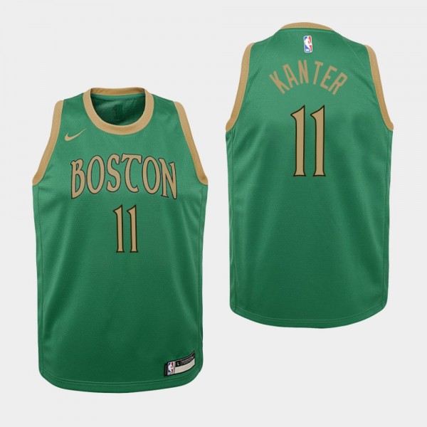 Youth 2019-20 Boston Celtics #11 Enes Kanter City Edition Swingman Jersey