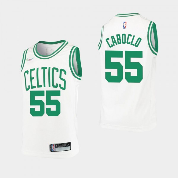 Youth Boston Celtics Bruno Caboclo 75th Anniversary White Jersey Association