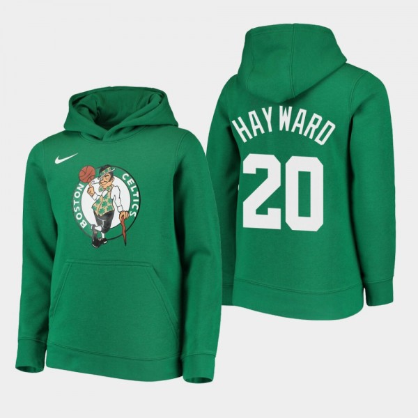 Youth Boston Celtics #20 Gordon Hayward Essential Logo Pullover Hoodie