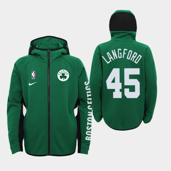 Youth Celtics #45 Romeo Langford Showtime Performance Team Logo Hoodie